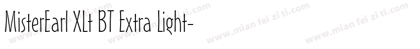 MisterEarl XLt BT Extra Light字体转换